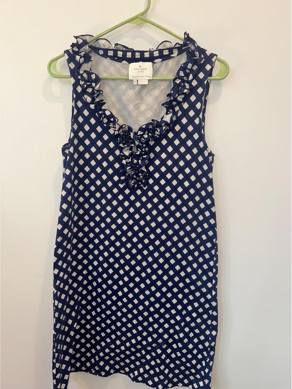 Kate Spade size medium blue dress with ruffles